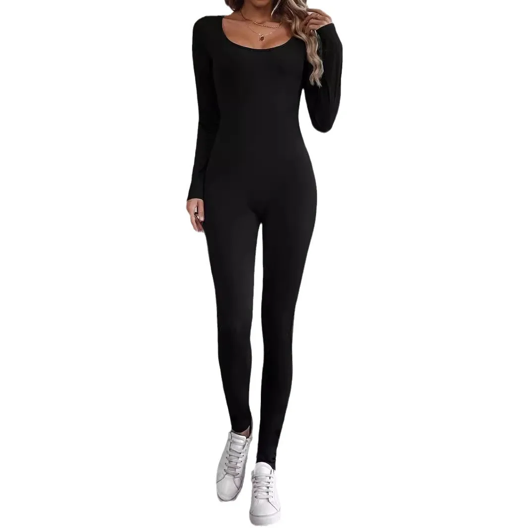 Staaten Sexy Brust Taille Boot Kragen Langarm Hülse Kleine Pit Streifen Overall Mode Temperament Trendy Marke Cw54050 Image