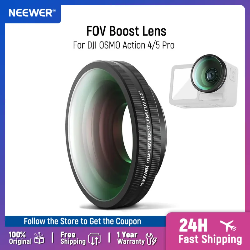 NEEWER OSMO Action FOV Boost Objektiv Gewindebefestigung Beschichtetes Action-Kameraobjektiv für DJI OSMO Action 4/5 Pro Zubehör Image