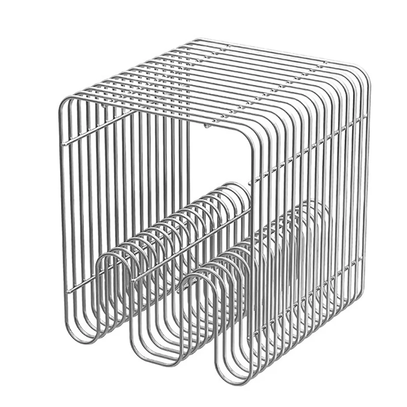 Nordische Couchtische aus Metall mit Stauraum, moderne Akzenttische für Sofa, kreatives Zeitungsständer, Wohnzimmer-Couchtisch Image