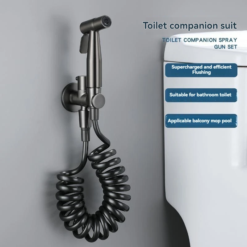 Messing-Bidet-Wasserhahn, tragbares Bidet-Sprühgerät, einzelner Kaltwasserhahn, Toilettenhahn, Sprühgerät, Spülgerät, Bidet-Wasserhahn, verchromt