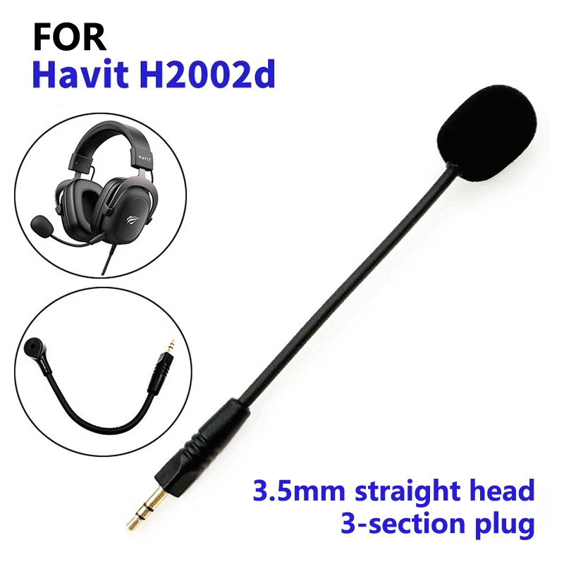 1Pc Havit H2002D 3,5mm Mikrofon Ersatz Gaming Headset Mic Für E-sport Spiele Kompatibel Mit Havit H2002D Image