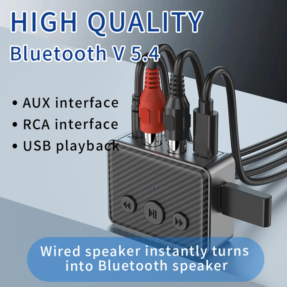 Wireless Audio Receiver Bluetooth 5,4 Stereo Musik Adapter Unterstützung 3,5mm AUX RCA U-Disk Wiedergabe Für Auto lautsprecher Verstärker Kit Image