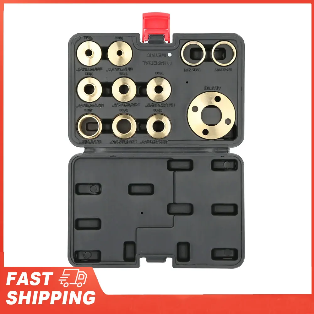 11 Teile/satz Messing Vorlage Router Guides Kit mit Kontermutter Adapter Router Zubehör Router Kit Router für Vorlagen Image