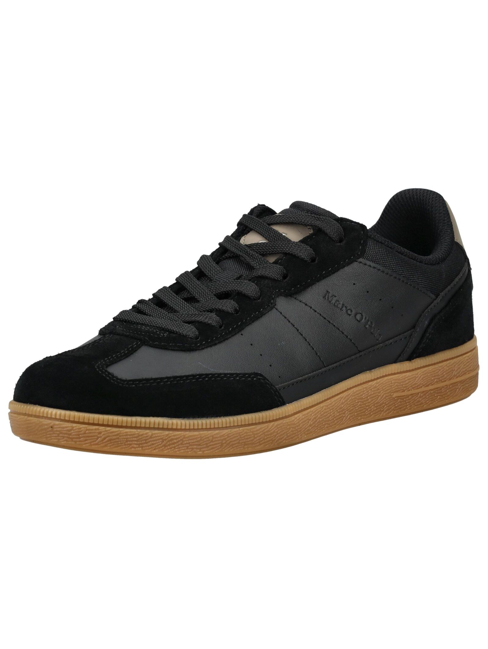 Sneaker MARC O'POLO "Marc O'Polo Sneaker Leder", Herren, Gr. 42, schwarz, braun, Leder, Schuhe Sneaker