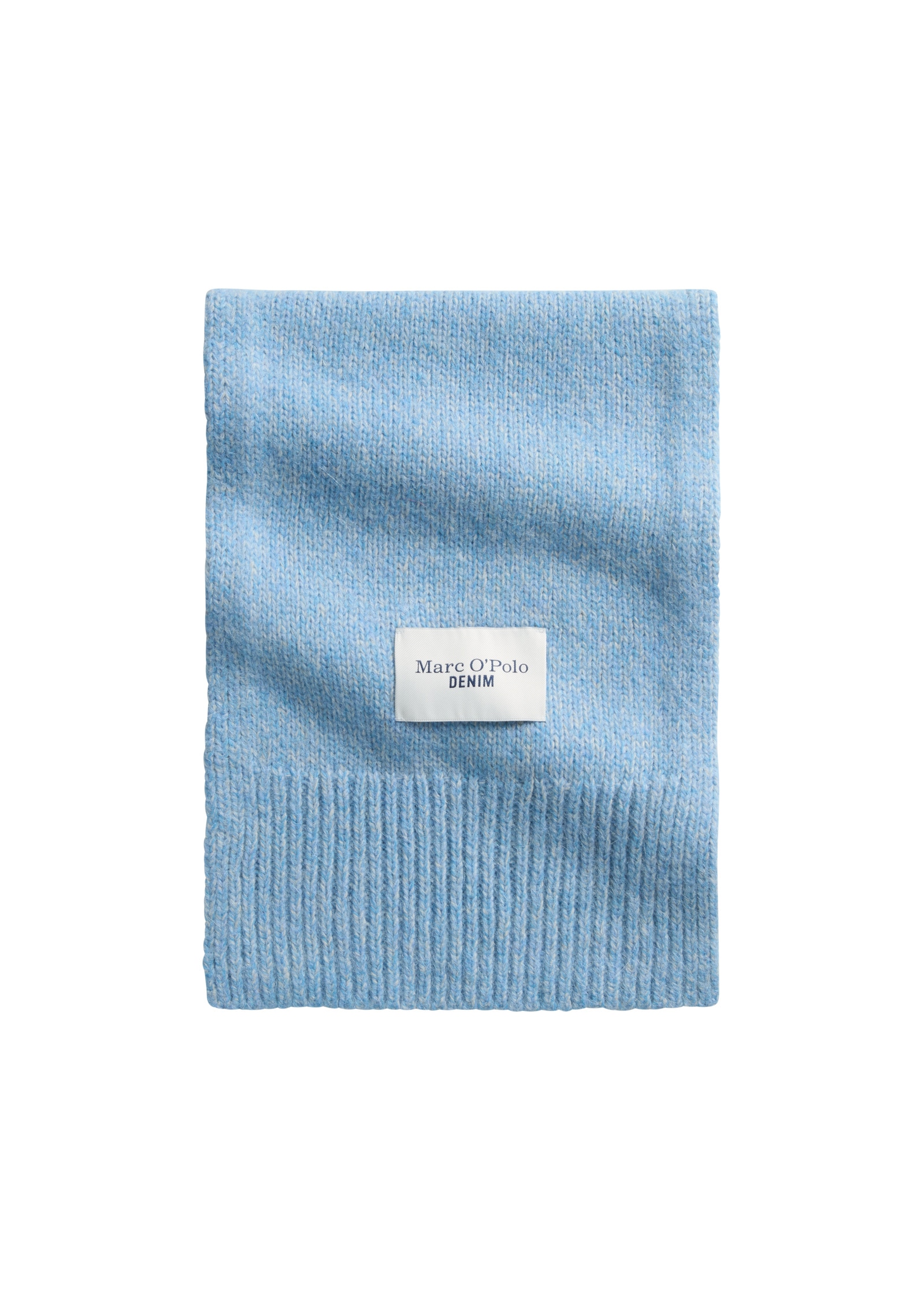 Schal MARC O'POLO DENIM "aus edlem Wolle-Alpakawolle-Mix", Damen, medium blau, Obermaterial: 43% Wolle (Schafwolle), 34% Polyamid, 23% Alpaka, unifarben, Modetücher Schal