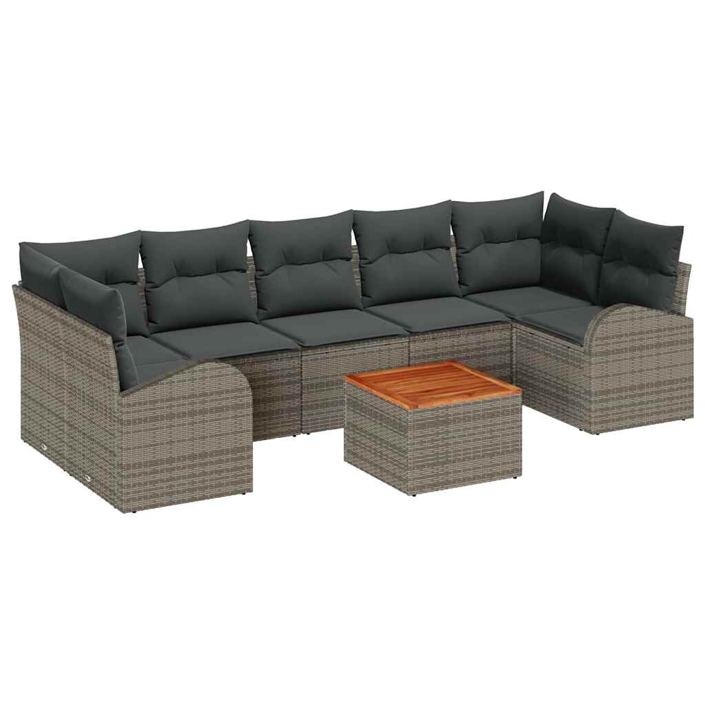vidaXL Garten-Sofa-Set 8 pcs Grau Image