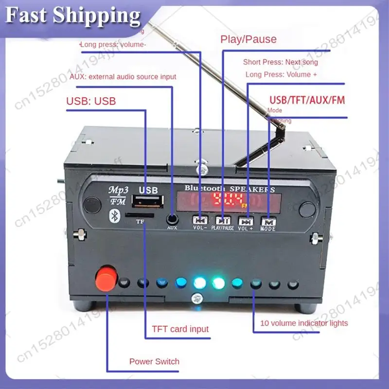 -ABDH DIY FM Radio Elektronische Kit Bluetooth Audio 5Wx2 Spektrum Anzeigen Musik Player Löten Praxis Image
