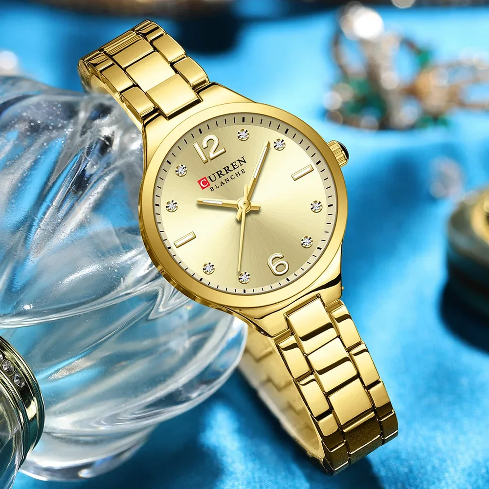 CURREN Luxus Frauen Armband Quarz Uhren Für Frauen Magnetische Uhr Damen Sport Kleid Armbanduhr Uhr Relogio feminino Image