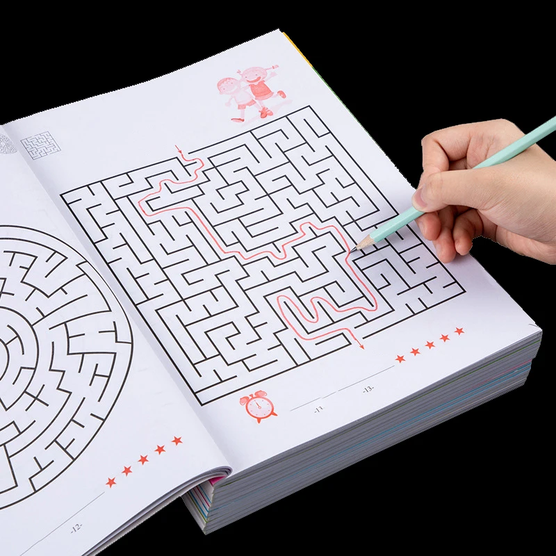 Lernführer für Kinder, Labyrinth-Puzzle-Buch für frühes Lernen – Konzentrations-Trainingsspiel, Labyrinth-Trainingsbücher für die frühe Bildung Image