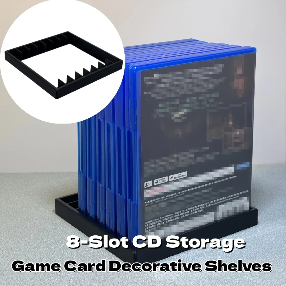 8-Slot CD Lagerung Display Regal Spiel Karte Dekorative Regale Für PS5 PS4 PS3 Spiel Disc Organizer Konsole zubehör Regal