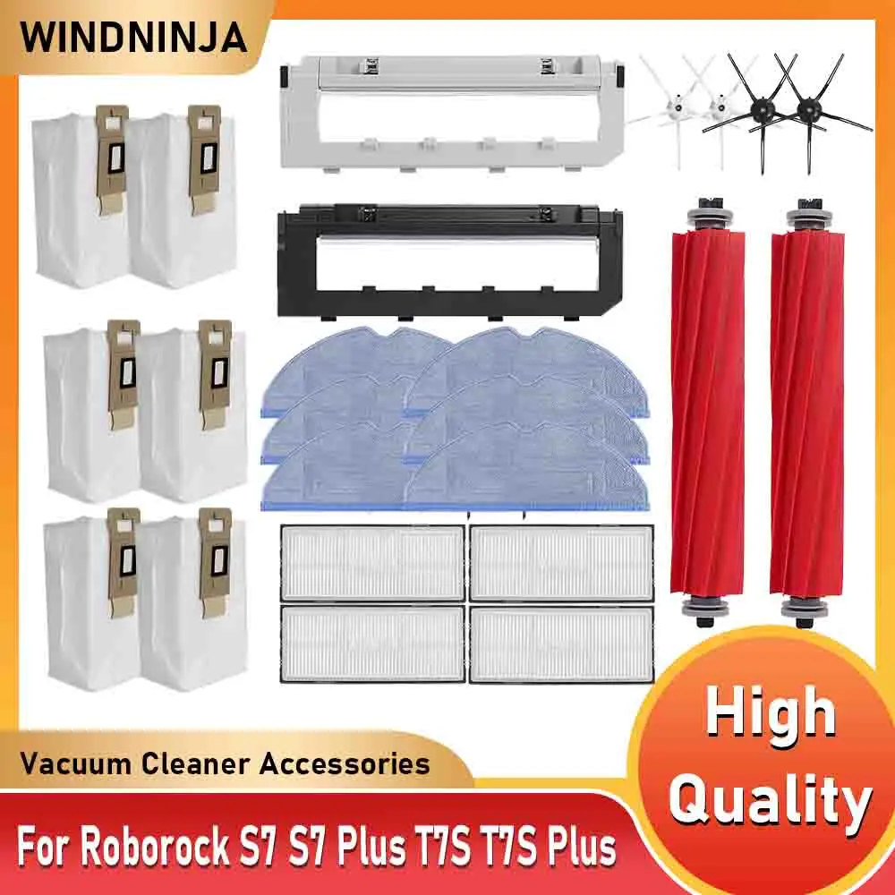 Zubehör für Roborock S7 S7 Plus T7S T7S Plus Robotic Staubsauger Hauptbürste Filter Mopp Tücher Staubbeutel Ersatz Image