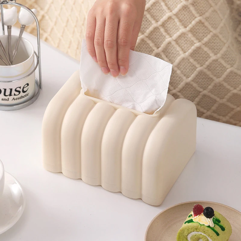 1 stücke Kunststoff Brot-Förmigen Tissue Box Kreative Desktop Papier Halter Langlebige Lagerung Fall Hause Wohnzimmer Dekor, einfache Design Image