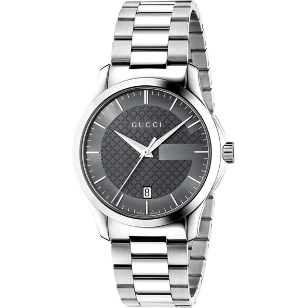 Gucci G-timeless YA126441 Unisex Watch With Grey Dial and Silver Bracelet Stainless Steel - One Size | Gucci Sale | Discount Designer Brands