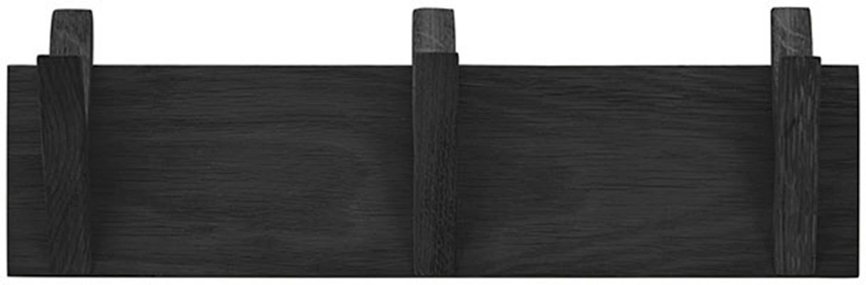 Garderobenpaneel MCA FURNITURE "BANTRY Garderobenpaneel W5-40", schwarz, B:40cm H:13cm T:12cm, Massivholz, Garderobenpaneele, Garderobenpaneel