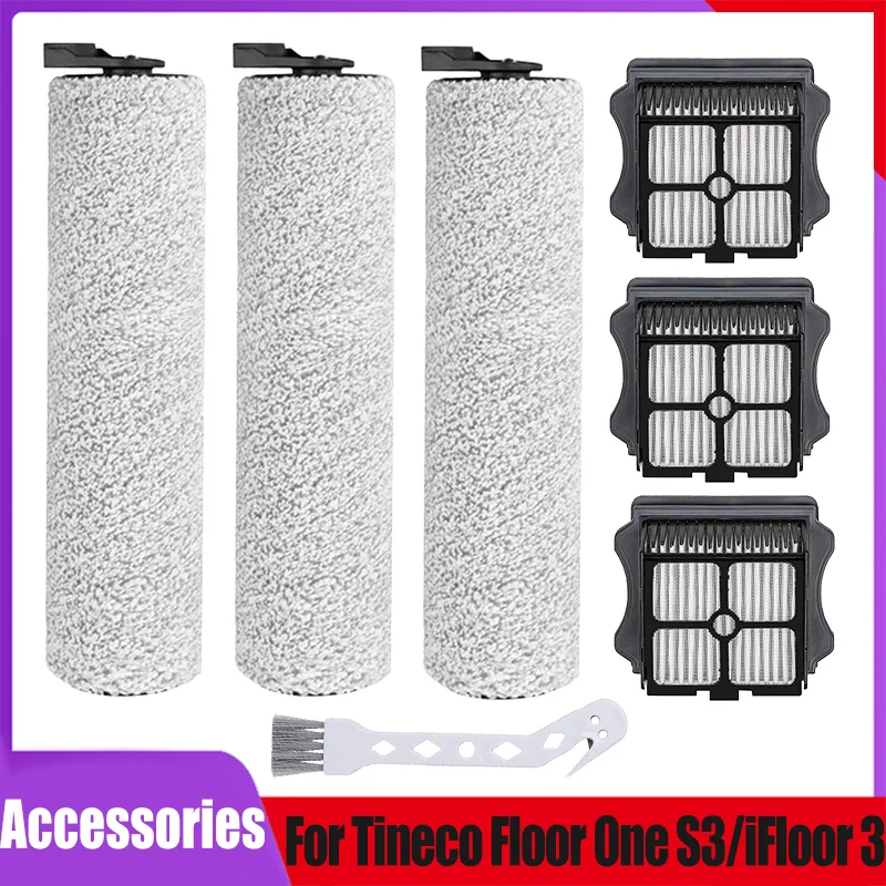 Hauptwalzenbürste Hepa-Filter-Kits für Tineco iFloor 3/Floor One S3 Akku-Handstaubsauger für nasse und trockene Böden, waschbares Handstaubsauger-Zubehör Image