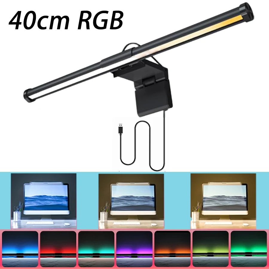 30/40 cm Monitor PC Bildschirm Licht LED Dimmen Lernen Lesen Beleuchtung Dimmbare USB Nachtlicht Bar Touch Augenschutz licht Image