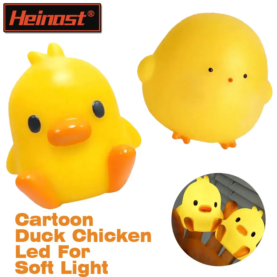 Anatra/pollo Luce notturna Decorazione camera da letto Simpatico cartone animato Animale Luce notturna Regali di Natale per la camera dei bambini Lampada da comodino per dormire