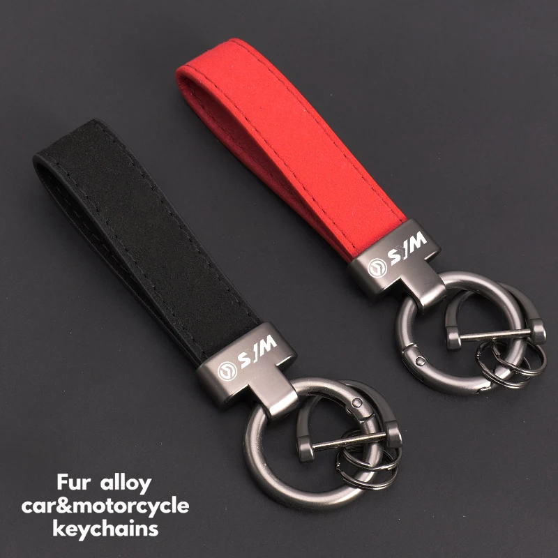 Für SYM CRUISYM 300 250 150 125 JOYMAX Z300 JETX150 ADX 125 300 TG400 Hochwertiges Leder Wildleder Schlüsselanhänger Motorrad Schlüsselanhänger Image
