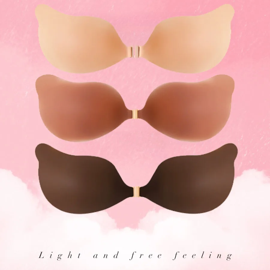 Oeil de chat forme fête Lingerie femmes réutilisable Silicone soutien-gorge autocollant adhésif Invisible soutien-gorge poitrine Patch Pad sous-vêtements Silicone soutien-gorge