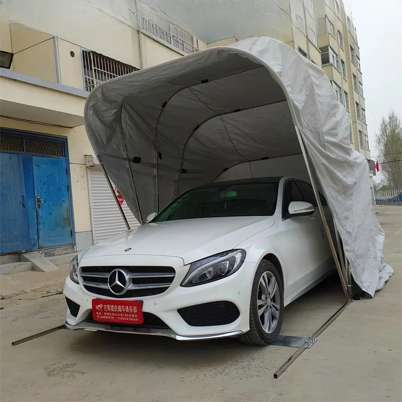 Zusammenklappbarer Teleskop-Sonnenschutz für den Außenbereich, Parküberdachung, Anti-Hail, schneesichere Autoabdeckung, Garagenisolierung Image