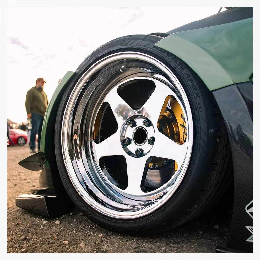 17 18 20 22 pollici 2 pezzi cerchi concavi profondi forgiati 5x114.3 5x130 4x100 ruota cromata per Audi BMW Mercedes Benz porsche