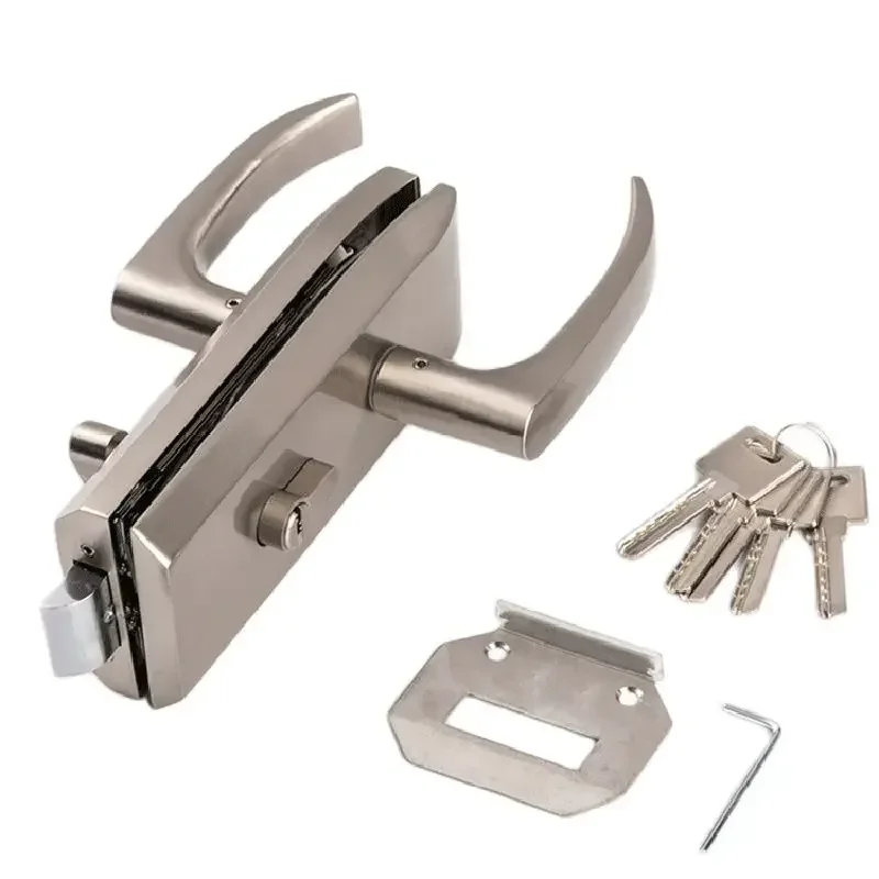 Eingangsdurchgangshebel Türgriff Sichtschutz Türhebel mit Schloss, 5 Schlüssel, für einzelne Öffnungstüren, hochfeste Zinklegierung вя