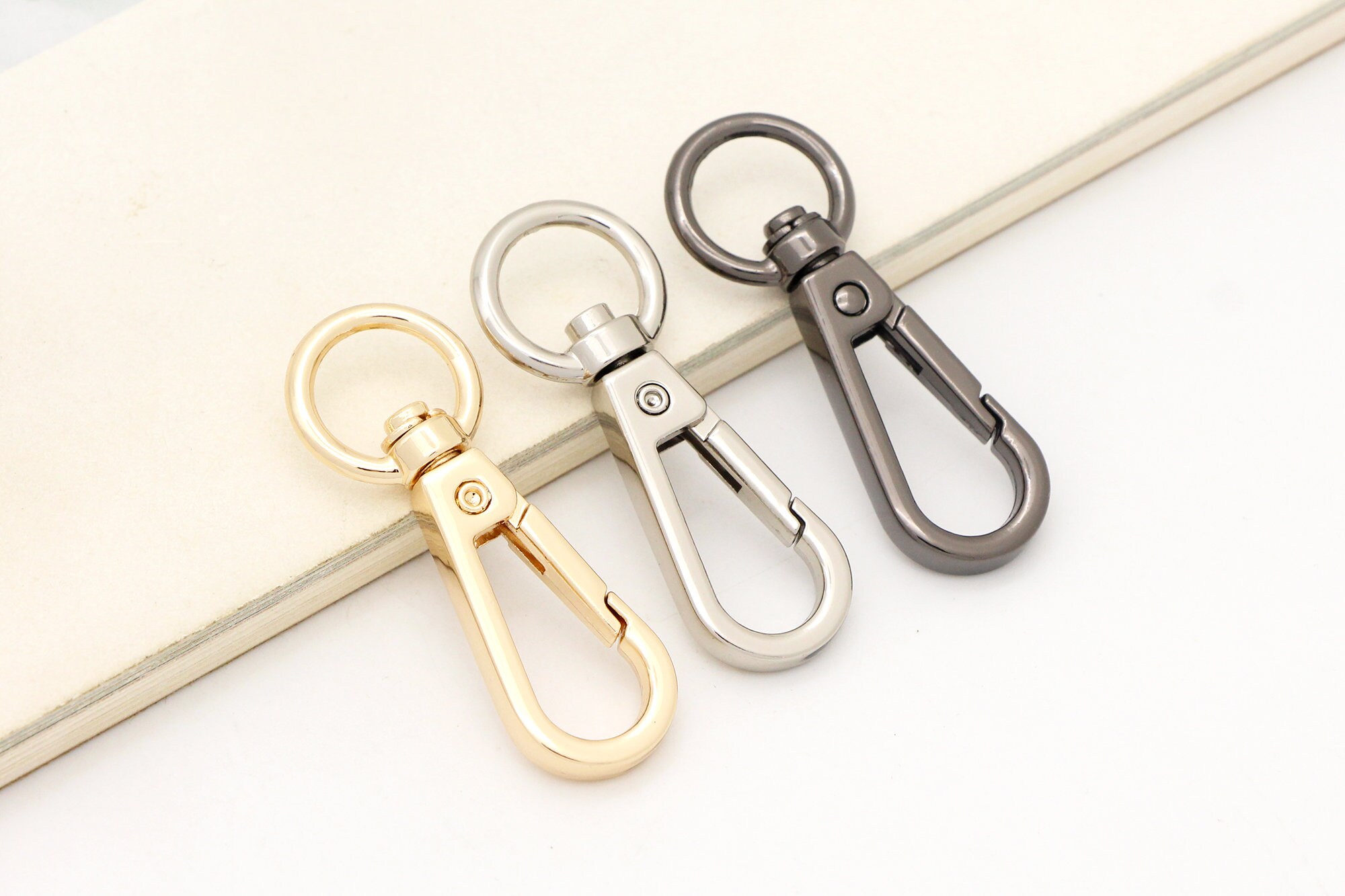 "6 pezzi 1/2 \"(13mm) Chiusura girevole in oro Gancio girevole Moschettone Chiusura a moschettone girevole Chiusura per borsa Hardware per borsa"