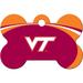 Virginia Tech NCAA Bone Personalized Engraved Pet ID Tag, 1 1/2" W X 1" H, Large, Orange