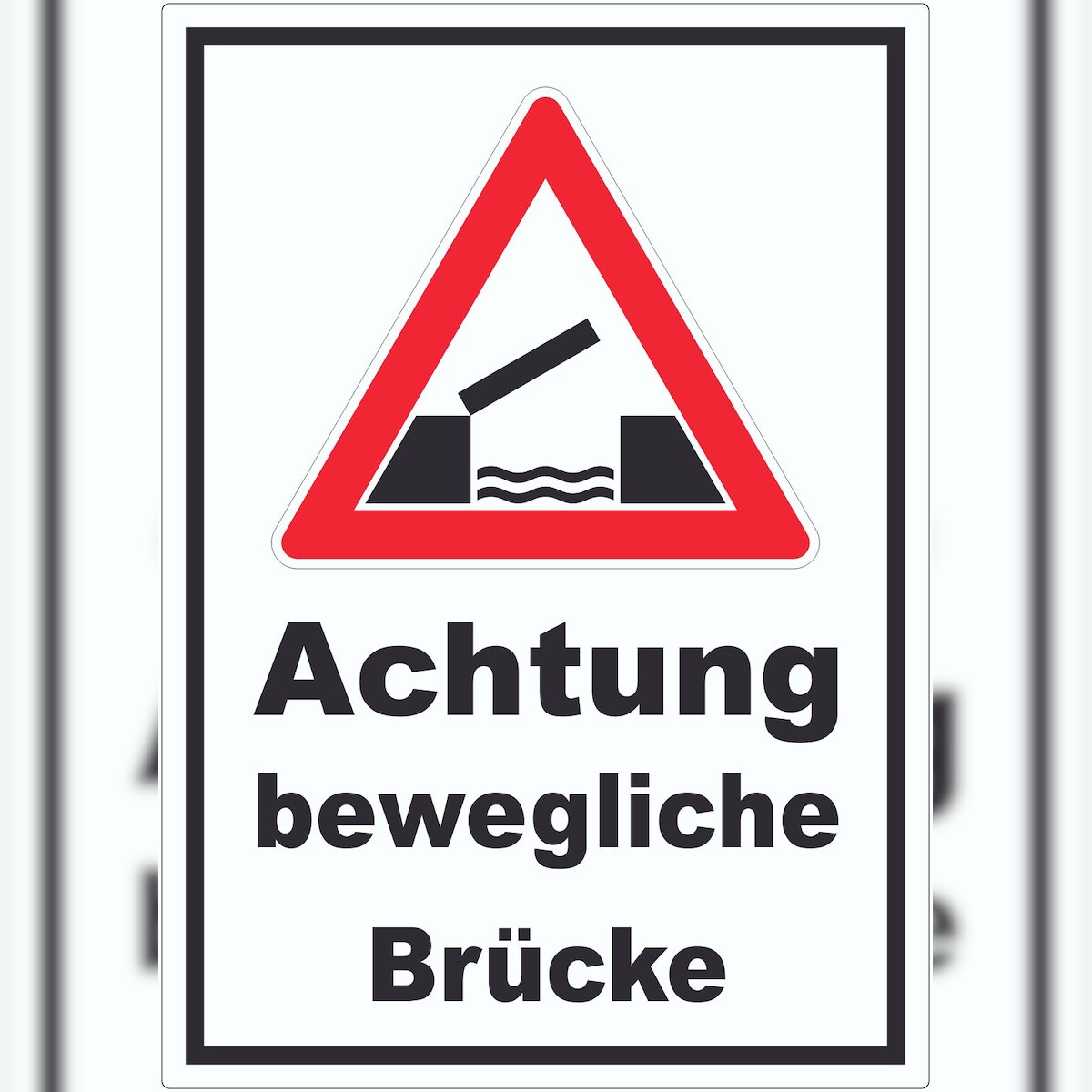 HB-Druck Aufkleber Achtung bewegliche Brücke A1 (594x841mm) Image