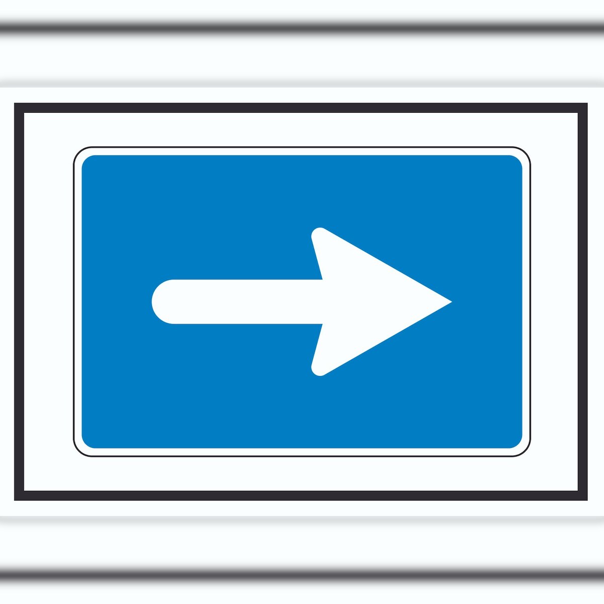 HB-Druck In Pfeilrichtung fahren rechts Symbol A4 Rückseite selbstklebend Image