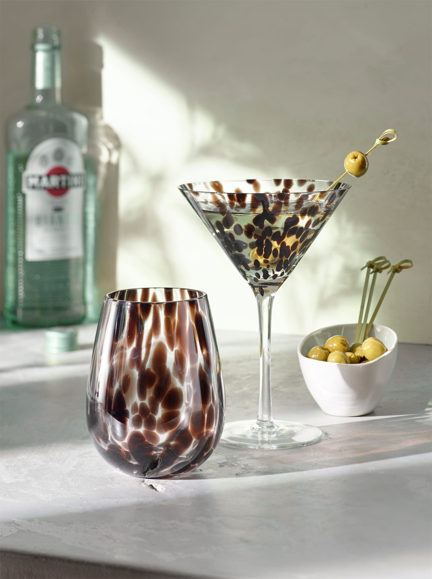 Gläser-Set, braun, schwarz, B:12,5cm H:18cm, Glas, Trinkgefäße Image