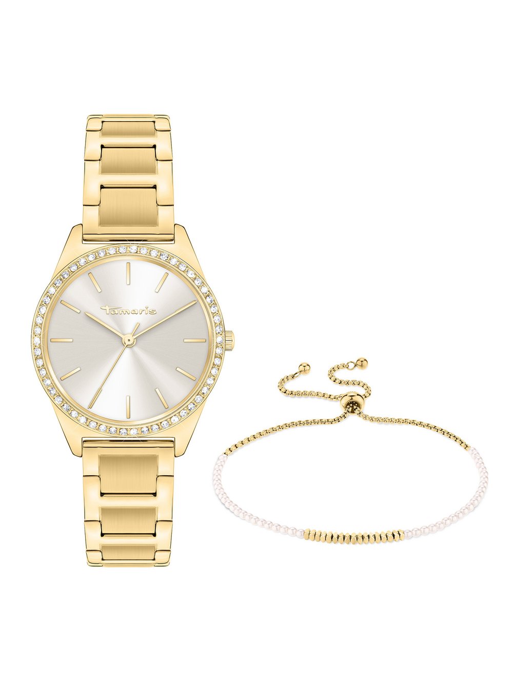 Tamaris Armbanduhr & Armband Set Damen gold, ONE SIZE Image