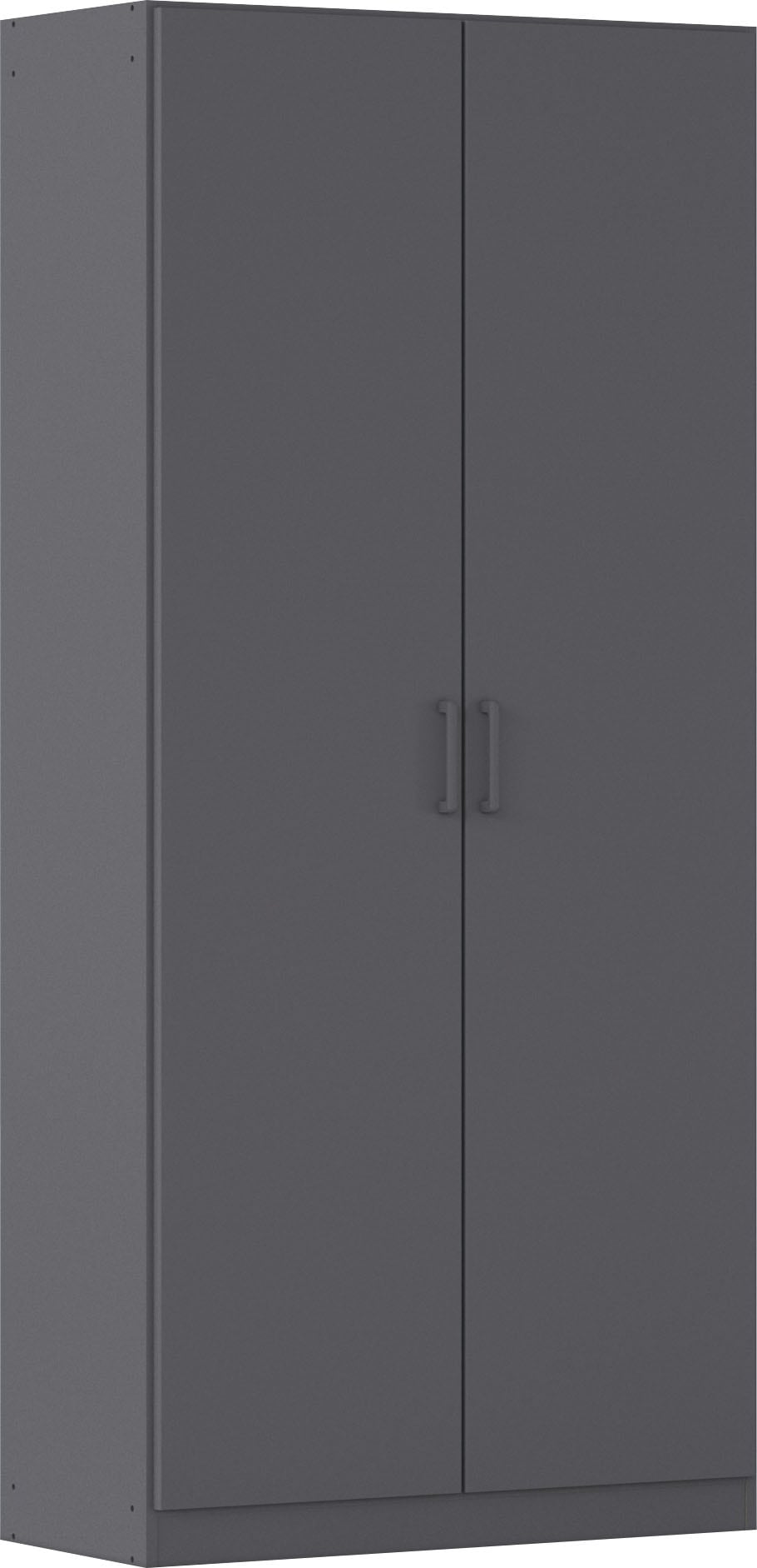 Mehrzweckschrank RAUCH "Garderobe Kleiderschrank Schrank Schuhschrank Putzschrank MINOSA", graumetallic, griffe graumetallic, B:91cm H:197cm T:41cm, Holzwerkstoff, Schränke, Mehrzweckschrank