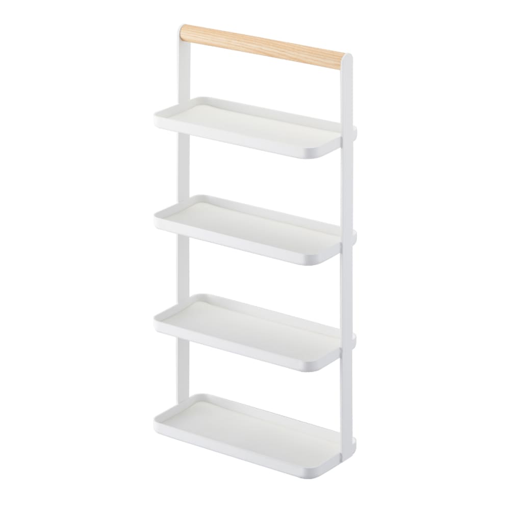 Supporto per accessori a 4 livelli H33 cm - Bianco