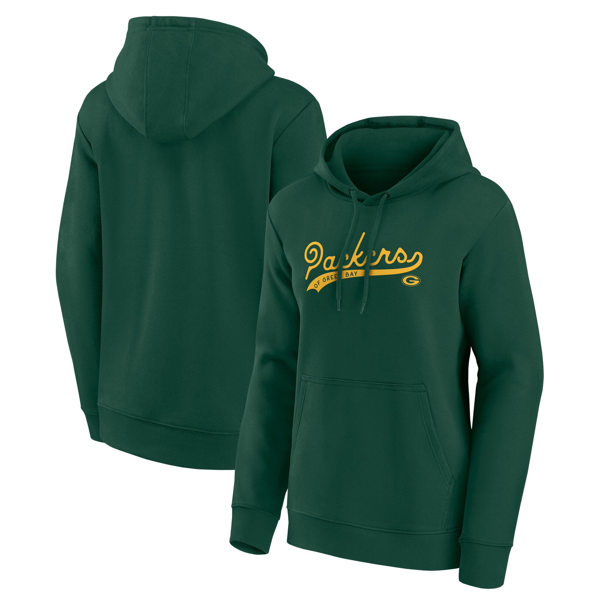 Green Bay Packers Retro-Kapuzenpullover mit Anhänger – Damen