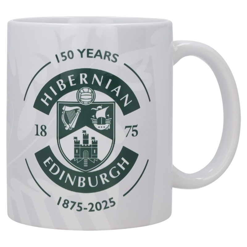 Hibernian 150-Jahre-Jubiläumstasse – Weiß/Grün – 313 ml Image