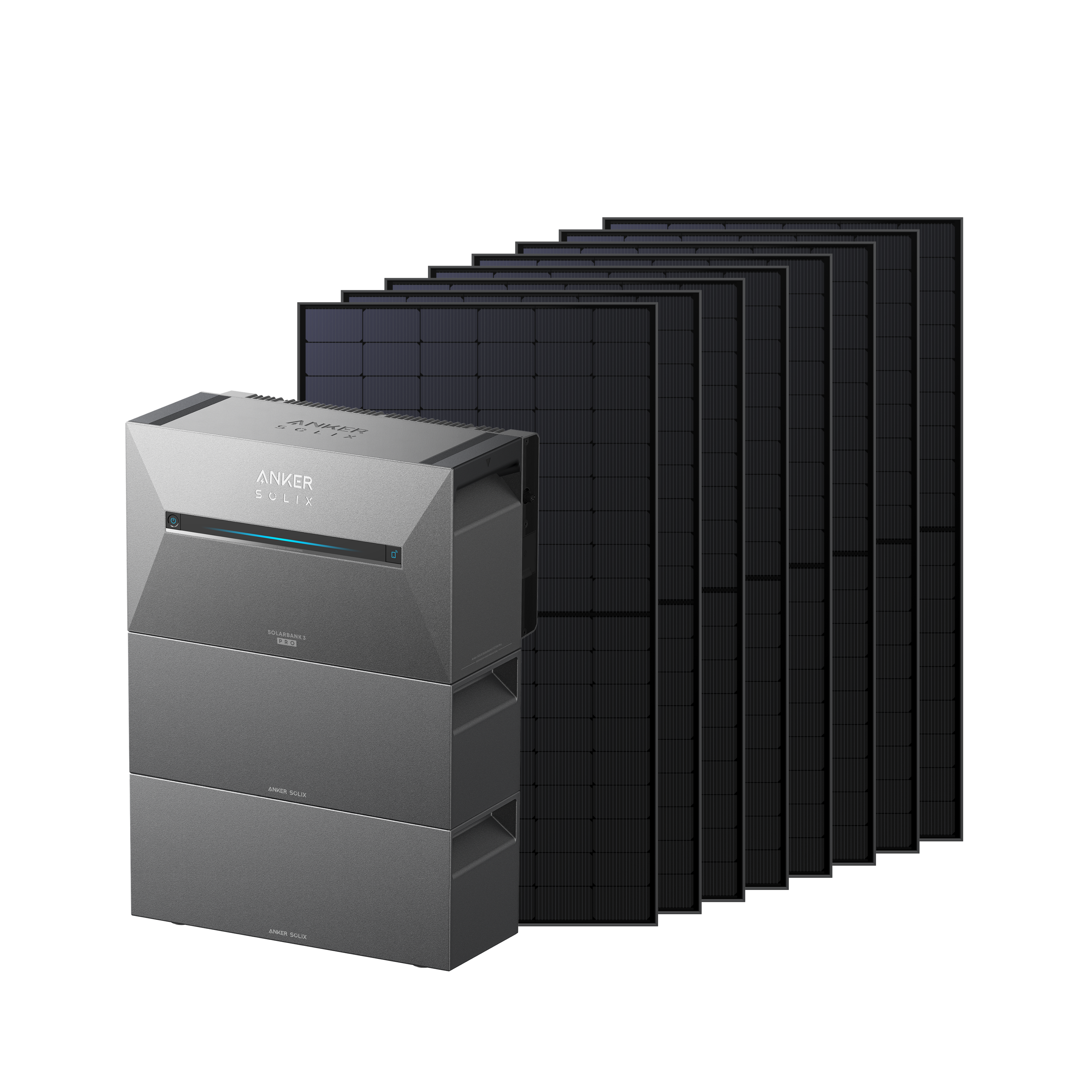Anker SOLIX Solarbank 3 E2700 Pro + 4000Wp Bifaziales Solarmodul + 2× BP2700 Erweiterungsakku Image