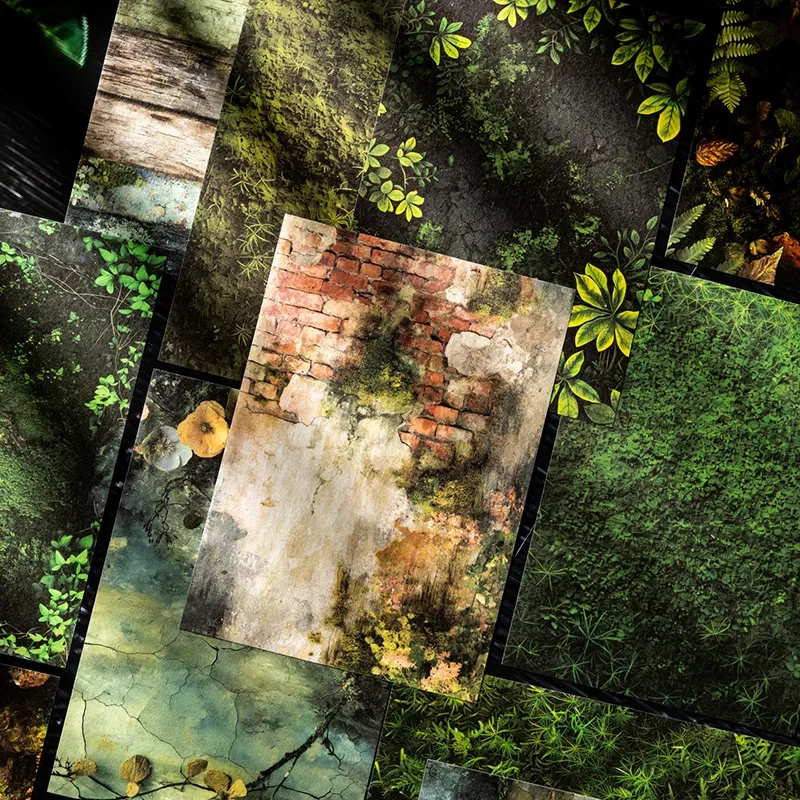 1 Packung/2 Pack Spezialpapier Material Buch Vintage Scrapbook Papier 6 Designs Nature Touch Serie Image