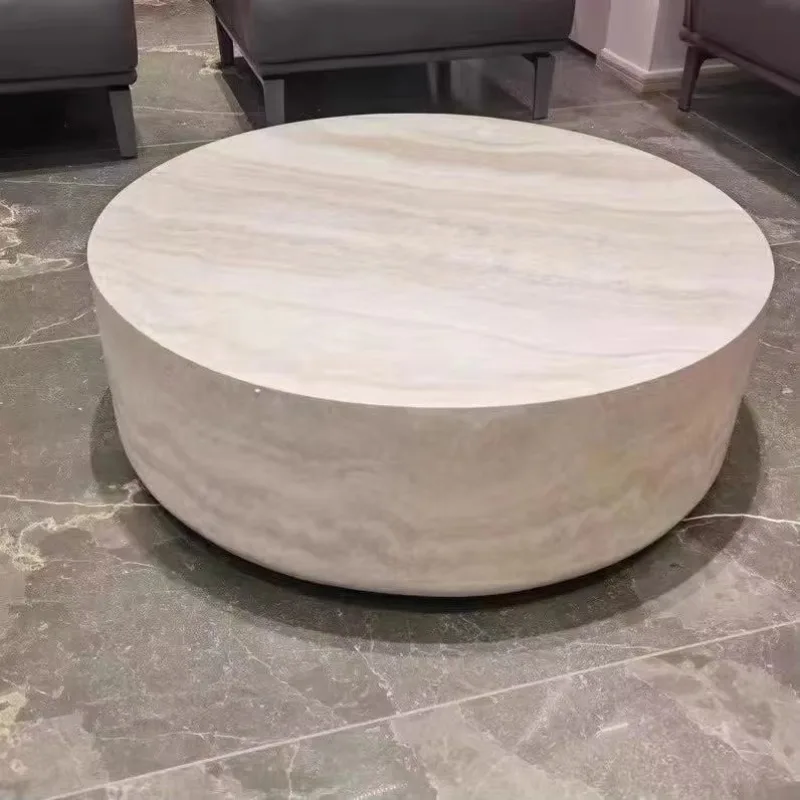 Einfacher, moderner, luxuriöser ovaler Couchtisch aus Fiberglas für das Wohnzimmer