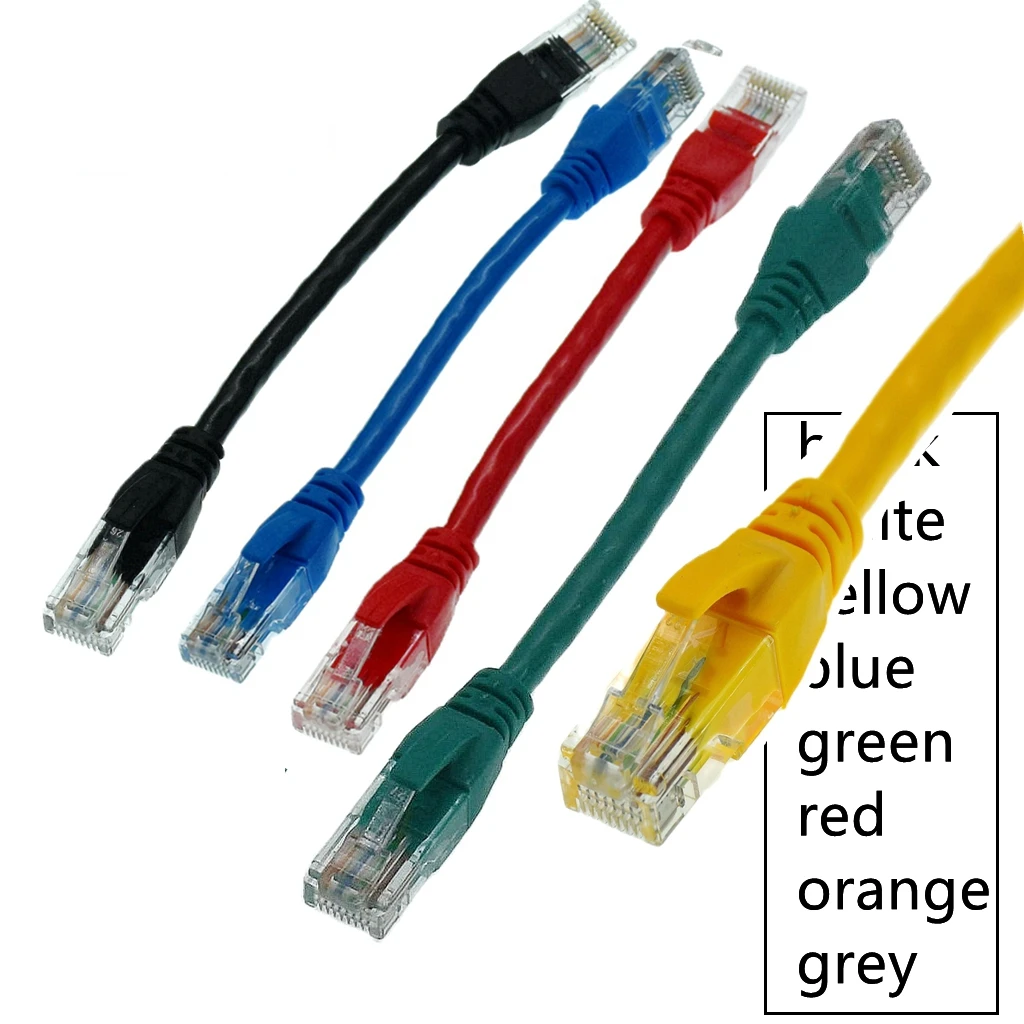 Kurzes RJ 45 Ethernet Cat6-Netzwerkkabel, 15 cm, 1 m, Twisted-Pair-Patchkabel, Internet, UTP, Cat6 Lan für Laptop, Router, PC, Computer Image