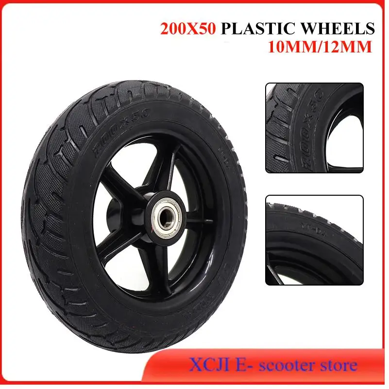 8-Zoll-Scooter-Vollreifen 200 x 50 Rad 10 mm 12 mm elektrisch mit Radnabe für Elektroroller für Kugoo S1 S2 S3 C3 Image