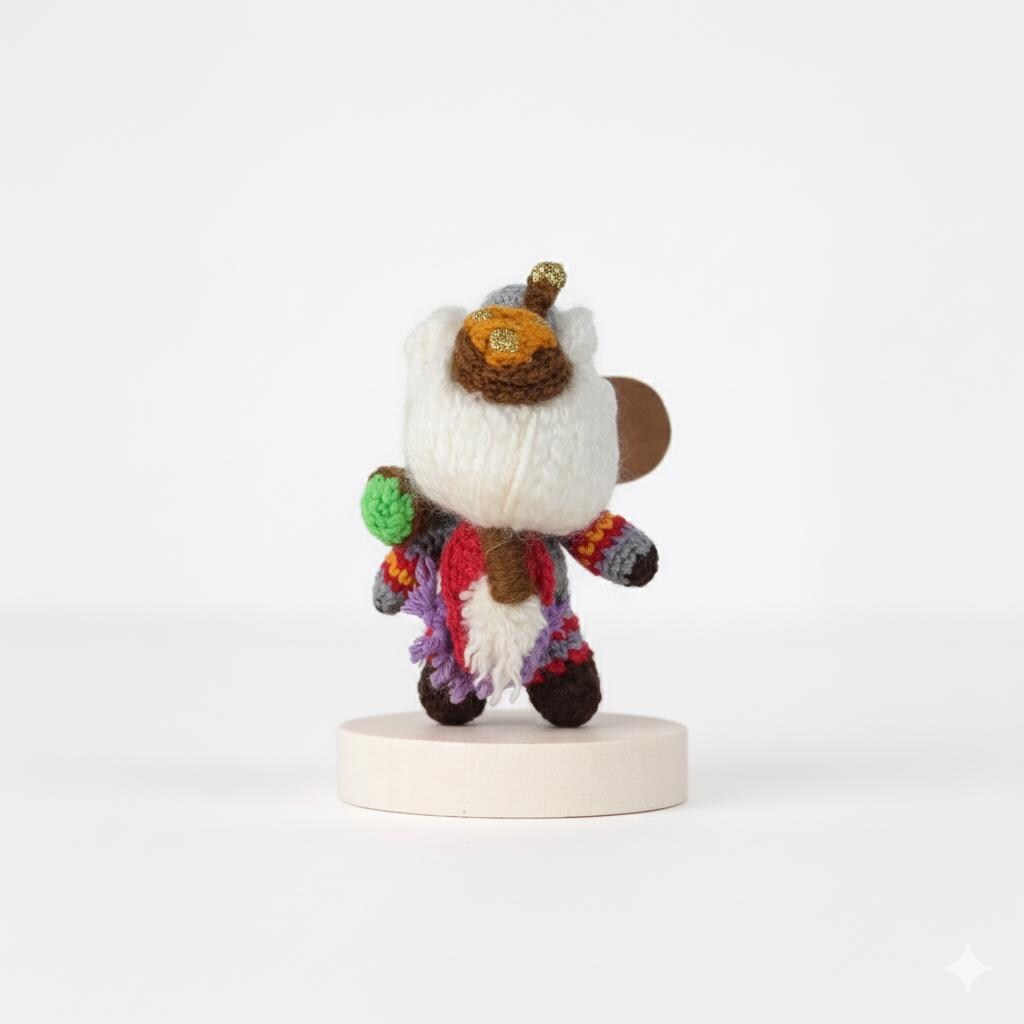 Amigurumi del bardo di League of Legends, statuetta del bardo di League of Legends, portachiavi di League of Legends, portachiavi del bardo, peluche d