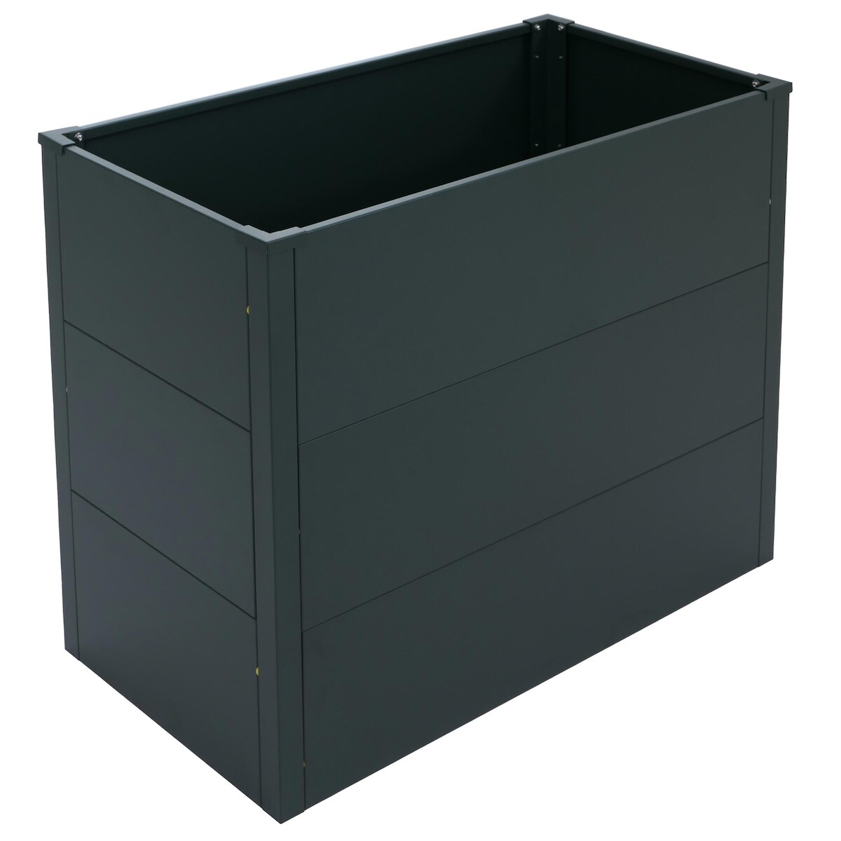 Mendler Hochbeet HWC-P64, Metallhochbeet Gemüse-/Pflanzbeet Blumenkasten Pflanzkübel Garten Stahl 77x100x50cm ~ grün Image