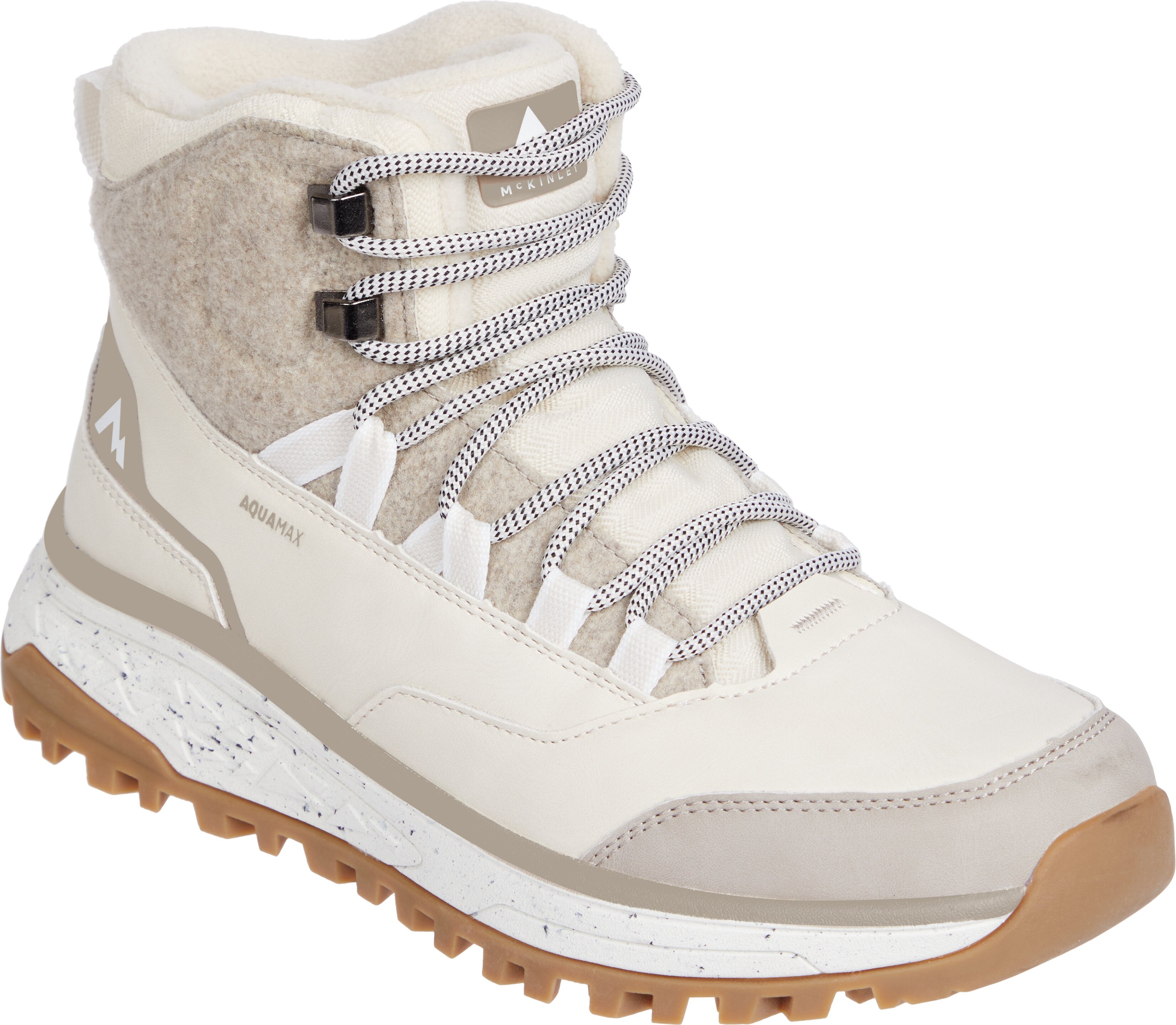 Winterstiefel MCKINLEY "DA.-APRÈS-SCHUH RANGER MID AQX W", Damen, Gr. 38, beige, braun smoke, bl, Synthetik, Schuhe Winterstiefel, Winterschuhe, Winterboots, Snowboots, wasserdicht
