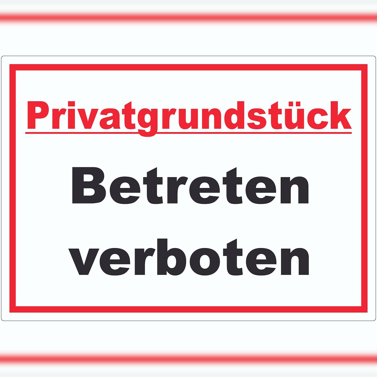 HB-Druck Privatgrundstück Betreten verboten Aufkleber A7 (74x105mm) Image
