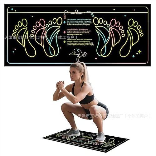 Läufermatte, Gesäßmuskeltrainingsmatte, Kniebeugenmatte, Kettlebell-Gewichtheben-Antirutschmatte für das Heim-Fitnessstudio Image