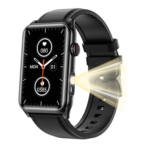 G50 Smartwatch mit Taschenlampe, 1,57-Zoll-Display, Bluetooth-Anruffunktion, Blutsauerstoffmessung, langer Standby-Zeit und Outdoor-Sportarmbanduhr