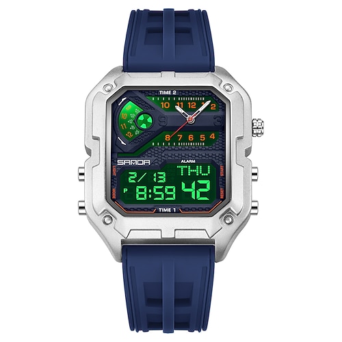 SANDA 6278 Marke Mode Herren Elektronische Uhr Multifunktionaler Wecker Leuchtender Kalender Sport digitale Uhren Image