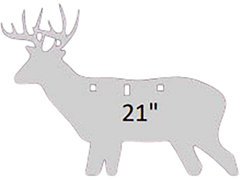 Birchwood Casey AR500 Gong Deer Silhouette Target 3/8in 3-Hole White BC-47702