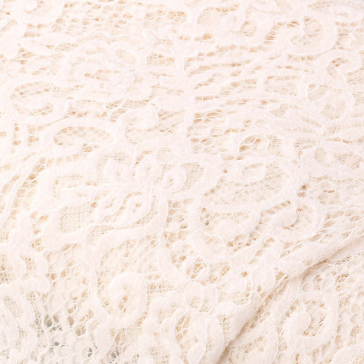 Spitzenstoff Ranken, wollweiß Image